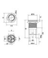 WD16D-P1Z-E 16mm Düz Anahtarlı Işıklı Metal Buton - Beyaz