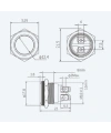 WD16H-P0 16mm Düz Yaylı Metal Buton
