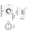 WD16H-P1-E 16mm Düz Yaylı Işıklı Metal Buton - Kırmızı