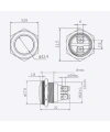 WD16H-Q0 16mm Bombeli Yaylı Metal Buton