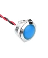 WD16L-P2 16mm 12-24V Kablolu Metal Sinyal Lambası - Mavi