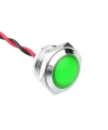 WD16L-P2 16mm 12-24V Kablolu Metal Sinyal Lambası - Yeşil