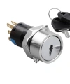 WD16Y-P1 16mm Anahtarlı Mandal Buton 2NO+2NC