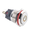 WD19A-G1-C 19mm Çıkık Yaylı Işıklı Power Metal Buton - Sarı
