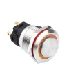 WD19A-G1-E 19mm Çıkık Yaylı Işıklı Metal Buton - Sarı