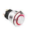 WD19A-G1Z-E 19mm Çıkık Anahtarlı Işıklı Metal Buton - Kırmızı