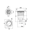 WD19A-G1Z-E 19mm Çıkık Anahtarlı Işıklı Metal Buton - Sarı