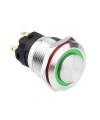 WD19A-G1Z-E 19mm Çıkık Anahtarlı Işıklı Metal Buton - Yeşil