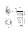 WD19A-P1-E 19mm Düz Yaylı Işıklı Metal Buton - Kırmızı