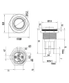 WD19D-G1-E 19mm Çıkık Yaylı Işıklı Metal Buton - Kırmızı