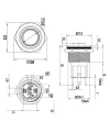 WD19D-G1-E 19mm Çıkık Yaylı Işıklı Metal Buton - Yeşil