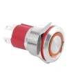WD19D-P1-E 19mm Düz Yaylı Işıklı Metal Buton - Sarı