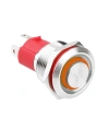 WD19D-P1Z-E 19mm Düz Anahtarlı Işıklı Metal Buton - Sarı
