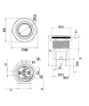 WD19D-P1Z-E 19mm Düz Anahtarlı Işıklı Metal Buton - Sarı