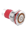 WD19D-P1Z-EC 19mm Düz Anahtarlı Işıklı Power Metal Buton - Sarı