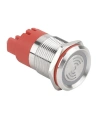WD19F-P0-S12VR LX 19mm Sabit Sesli Işıklı Metal Buzzer - 12V
