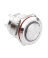 WD19H-G1-E 19mm Çıkık Yaylı Işıklı Metal Buton - Beyaz