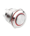 WD19H-G1-E 19mm Çıkık Yaylı Işıklı Metal Buton - Kırmızı