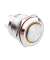 WD19H-G1-E 19mm Çıkık Yaylı Işıklı Metal Buton - Sarı