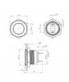 WD19H-P1 19mm Düz Yaylı Metal Buton