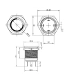 WD19H-P1-E 19mm Düz Yaylı Işıklı Metal Buton - Yeşil