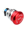 WD19M-Q1 19mm Metal Acil Stop Butonu 2NO+2NC - Logolu