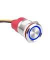 WD19T-P1-E 19mm Dokunmatik Touch Metal Buton - Mavi