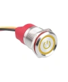 WD19T-P2-EC 19mm Dokunmatik Touch Metal Buton - Sarı