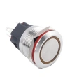 WD22B-P1-E 22mm Düz Yaylı Işıklı Metal Buton - Sarı