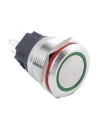 WD22B-P1Z-E 22mm Düz Anahtarlı Işıklı Metal Buton - Yeşil