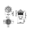 WD22B-P1Z-EC 22mm Düz Anahtarlı Işıklı Power Metal Buton - Sarı