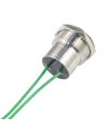 WD22D1-P2-E 22mm Düz Yaylı Kablolu Metal Buton