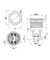 WD22E-P1 22mm Düz Yaylı Metal Buton