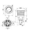 WD22E-P1-E 22mm Düz Yaylı Işıklı Metal Buton - Sarı