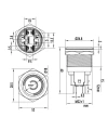WD22E-P1Z-EC 22mm Düz Anahtarlı Işıklı Power Metal Buton - Sarı