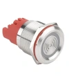 WD22F-P0-S12VR DX 22mm Kesik Sesli Işıklı Metal Buzzer - 12V