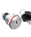 WD22Y-P1 22mm Anahtarlı Mandal Buton 1NO+1NC