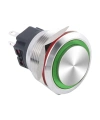 WD25B-G1Z-E 25mm Çıkık Anahtarlı Işıklı Metal Buton - Yeşil