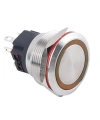 WD25B-P1Z-E 25mm Düz Anahtarlı Işıklı Metal Buton - Sarı