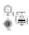 WD28B-G1 28mm Çıkık Yaylı Metal Buton