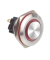 WD28B-G1Z-E 28mm Çıkık Anahtarlı Işıklı Metal Buton - Kırmızı