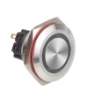 WD28B-P1Z-E 28mm Düz Anahtarlı Işıklı Metal Buton - Beyaz