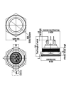 WD30B-P1 30mm Düz Yaylı Metal Buton