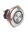 WD30B-P1-E 30mm Düz Yaylı Işıklı Metal Buton - Beyaz