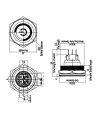 WD30B-P1-EC 30mm Düz Yaylı Işıklı Power Metal Buton - Mavi
