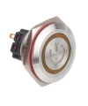 WD30B-P1-EC 30mm Düz Yaylı Işıklı Power Metal Buton - Sarı