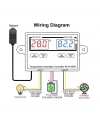 XK-W1099 220V Sıcaklık ve Nem Ölçer Ekranlı Termostat - Röle Modülü