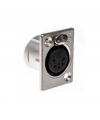 XLR Konnektör Panel Tipi Dişi - 5 Pin