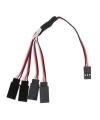 Y Tipi Servo Kablosu 60cm - 1JR Erkek 4 Futaba Dişi