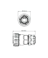 YM-20-C/RJ45/015/PE-42-001 Su Geçirmez Ethernet Konnektörü - Erkek